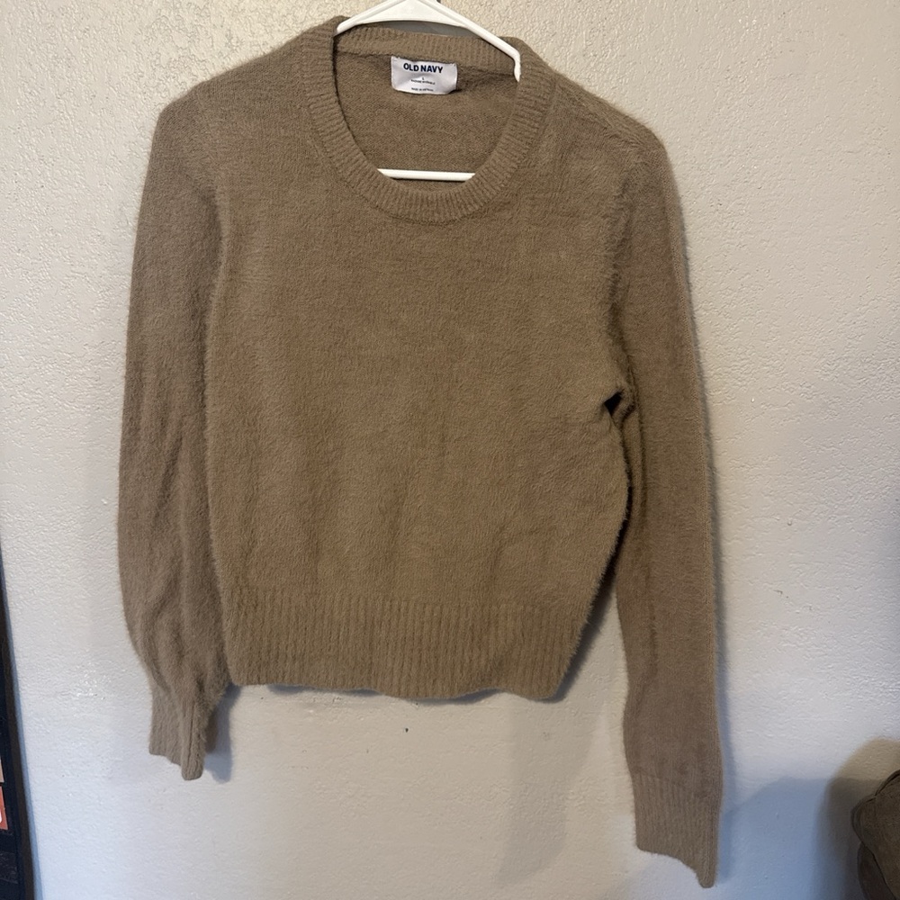 Old Navy Taupe Crew Neck Sweater
